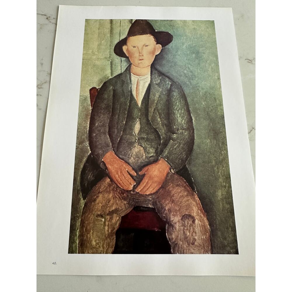 Modigliani, Little Peasant, Painting, Print, Portrait, Art, ~ 250626-WH 365